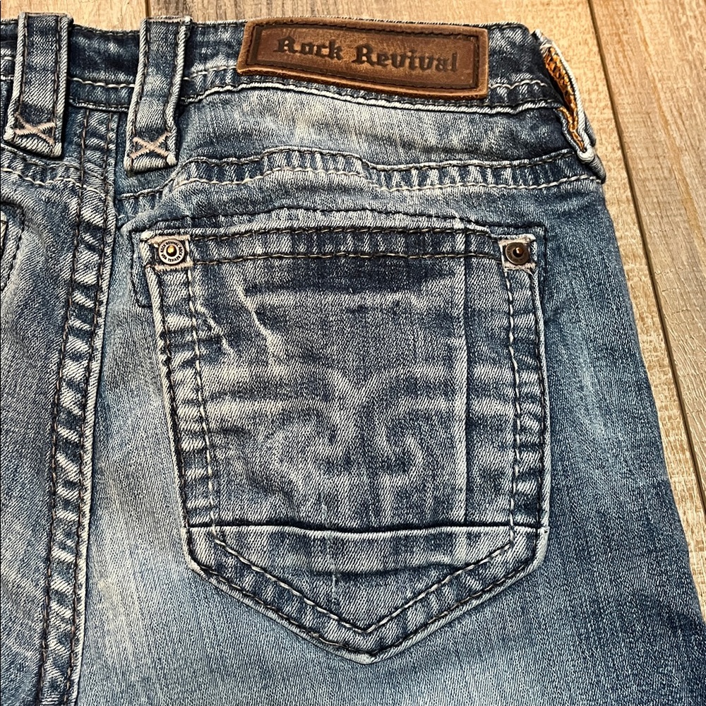 Rock Revival Muna Mid Rise Light Blue Skinny Jeans - Picture 8 of 12